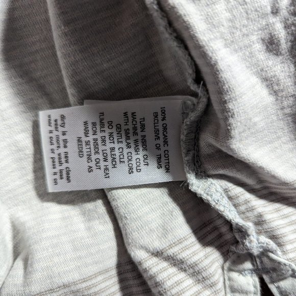 Toad and Co Stripe Polo Shirt Size Large Gray Multicolor Striped 100% Cotton - Picture 2 of 4
